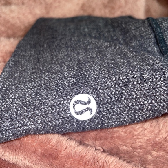 Lulu Lemon Wunder Under Knit Grey Herringbone